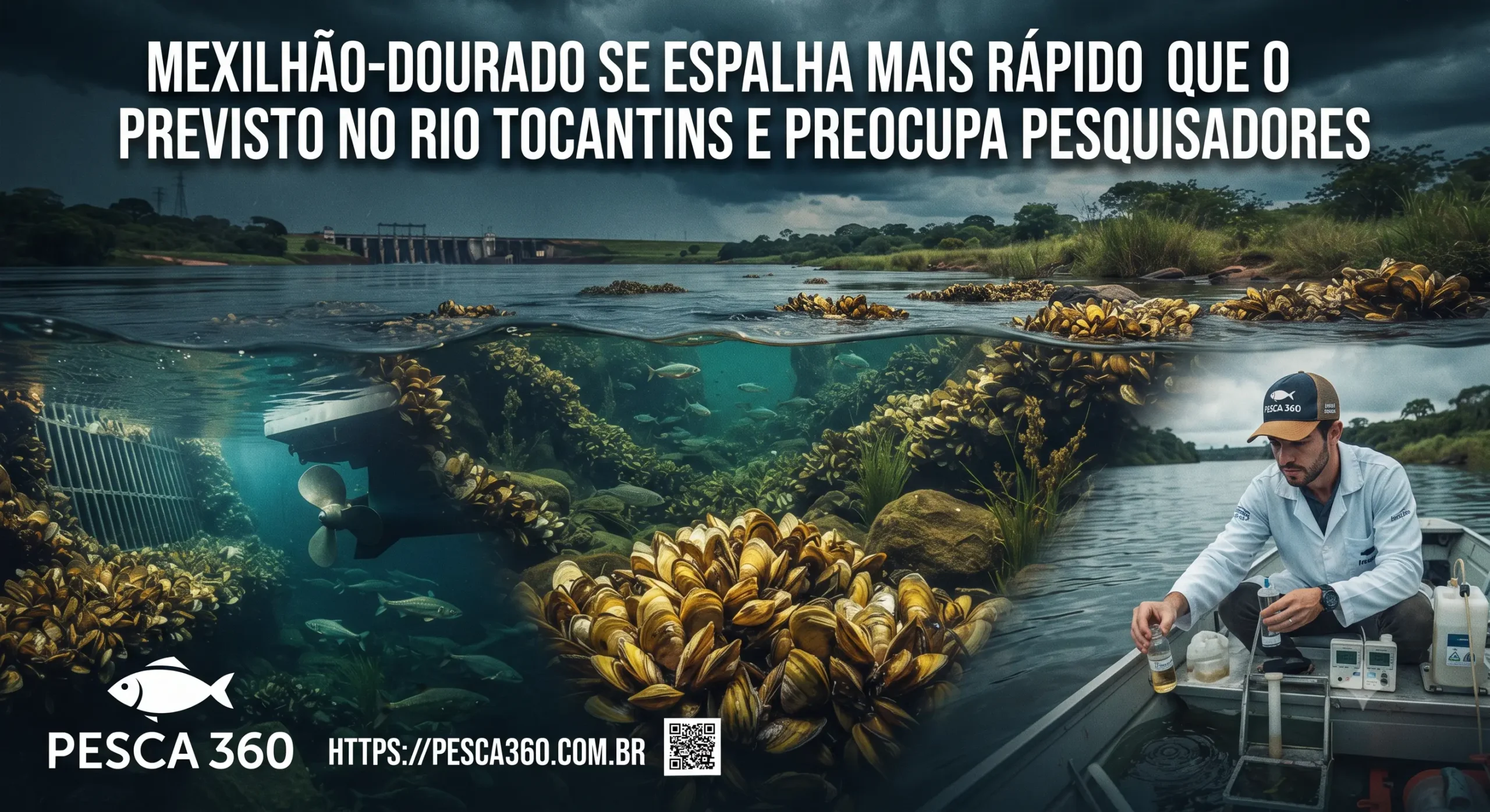 Mexilhão-dourado se espalha mais rápido que o previsto no rio Tocantins e preocupa pesquisadores