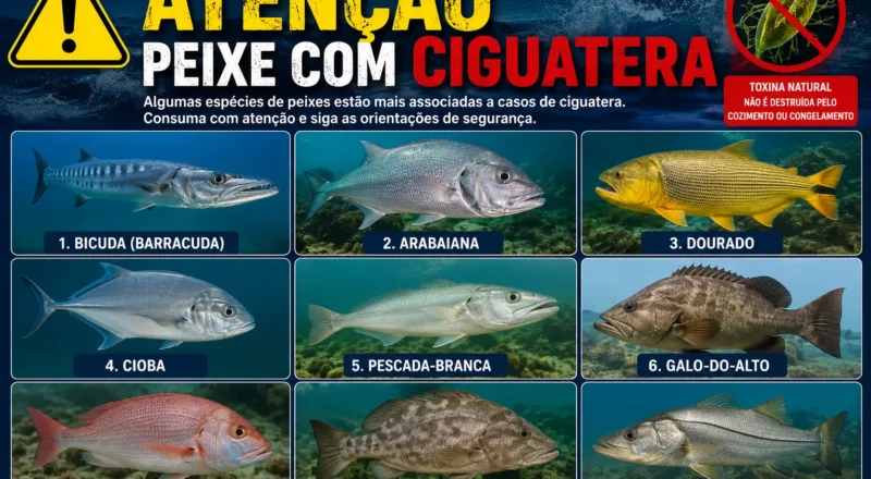 Secretaria de Saúde do RN alerta sobre casos de ciguatera e orienta população sobre o consumo seguro de peixes