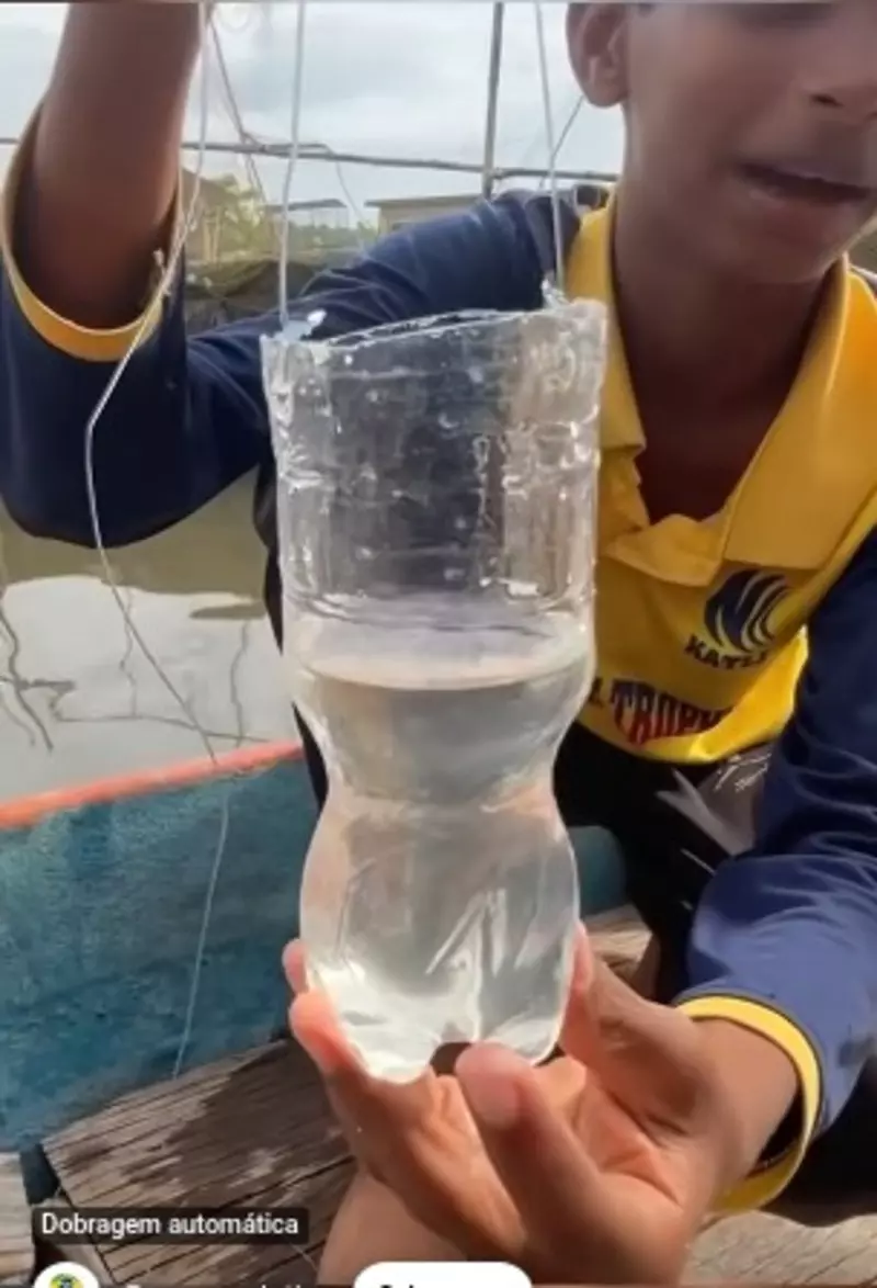 pesca com garrafa PET